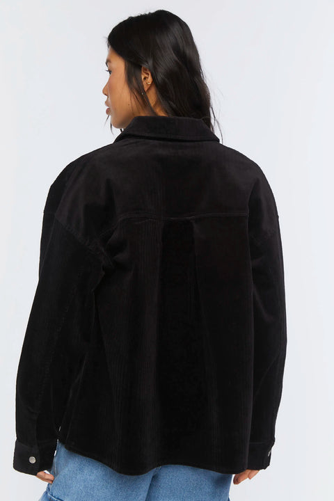 Forever 21 Women's Black Velvet 2 Chest Pocket Jacket | Forever 21 In Lebanon