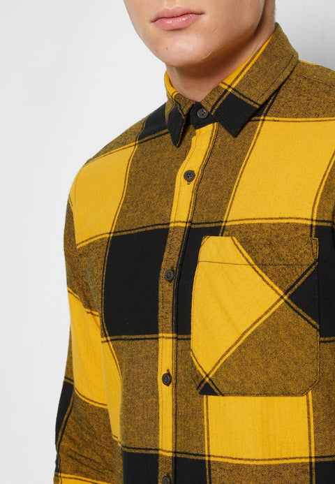 Jack & Jones Men's Yellow & Black Jorowen Check Comfort Shirt | Jack & Jones In Lebanon