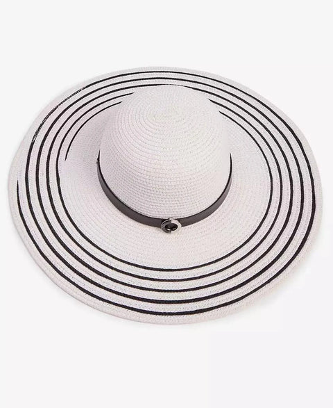 I.N.C. International Concepts Women's White Stripe-Brim Floppy Hat with Contrast Band|I.N.C. International Concepts In Lebanon