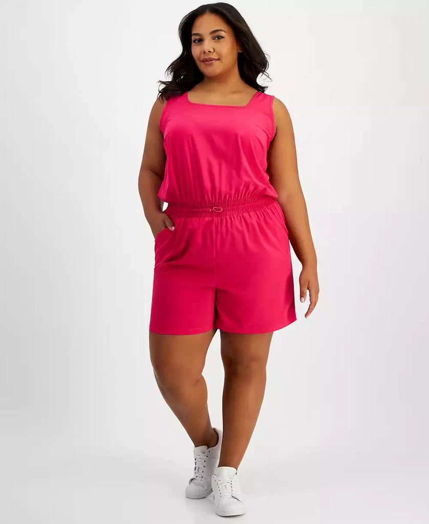 Id Ideology Women’s Fuchsia Plus Size Commuter Romper | Id Ideology In Lebanon