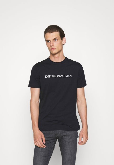 Emporio Armani Men's Washed Black   T-shirt | Emporio Armani in Lebanon