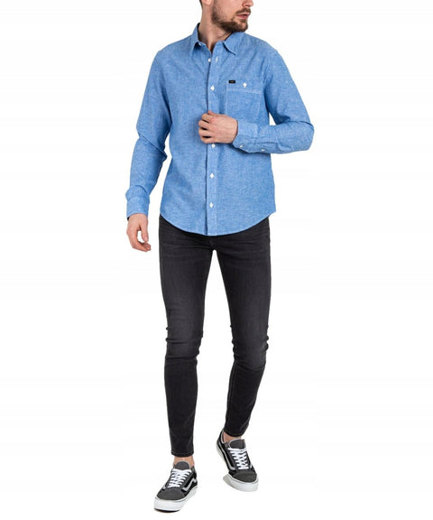 Lee Men's Blue Ferris Leesure Long Sleeve Shirt | Lee In Lebanon