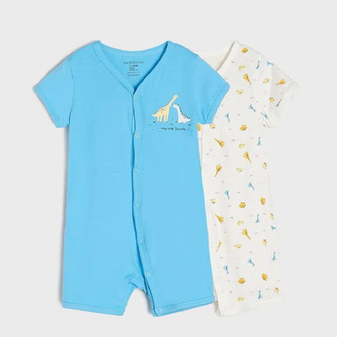 Sinsay Baby Boy's White/Blue Dinosaur Print Romper | Sinsay In Lebanon