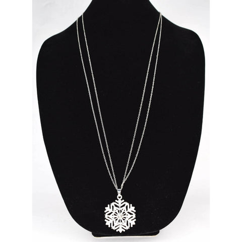 Holiday Lane Women's Silver-Tone Crystal Snowflake 36 Inches Pendant Necklace | Holiday Lane In Lebanon