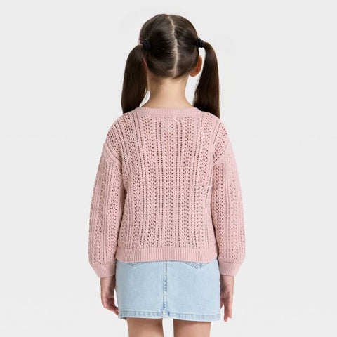 Cat & Jack Girl's Dusty Rose Lightweight Sweater | Cat & Jack In Lebanon