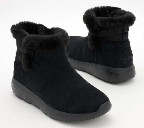Skechers Women's Black On-the-GO City Water Repellent Suede Boots | Skechers In Lebanon