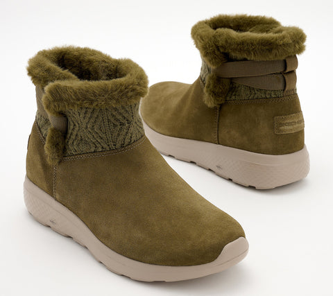 Skechers Women's Olive On-the-GO City Water Repellent Suede Boots | Skechers In Lebanon