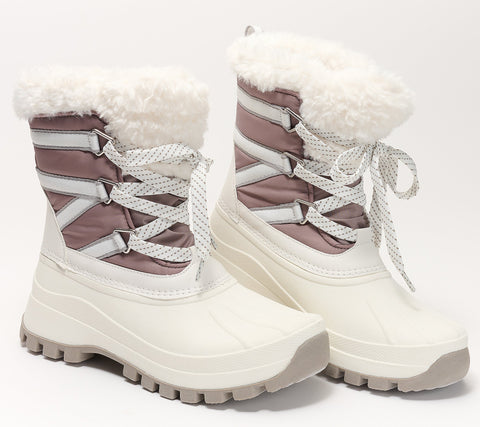 Cougar Women's White Fjord Waterproof Mid Winter Boots |Cougar In Lebanon