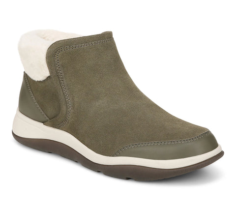Vionic Women's Olive Green Water-Repellent Suede Norwood Boots | Vionic In Lebanon