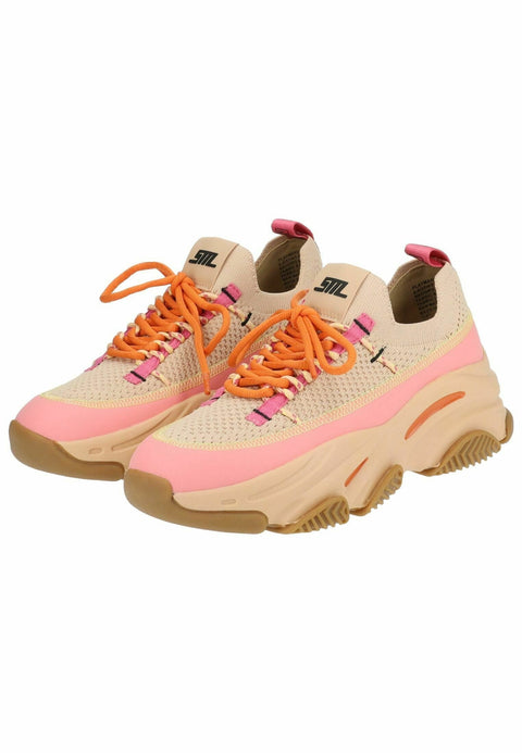 Steve Madden Women's Beige & Pink Playmaker Sneakers | Steve Madden In Lebanon