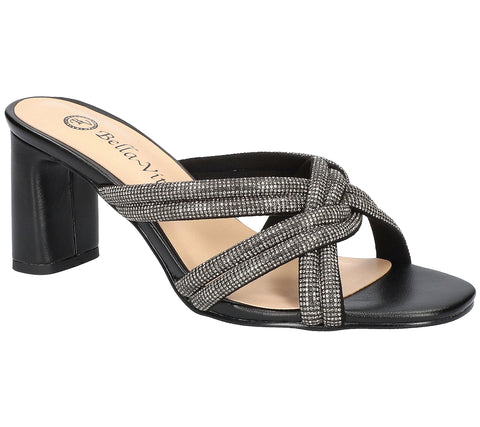 Bella Vita Women's Black Carmen Heeled Sandals | Bella Vita In Lebanon