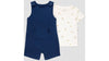 Carter's Baby Boy's White & Navy Textured Safari Romper 2 Pieces | Carter's In Lebanon