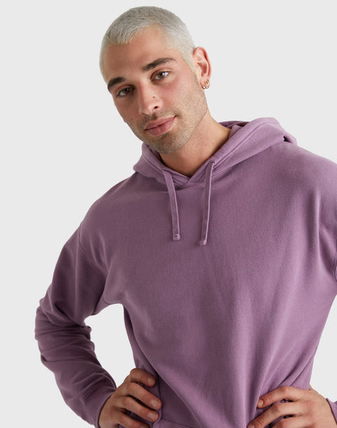 ComfortWash By Hanes Men's  Purple Plum Garment Dyed Fleece Hoodie | Hanes In Lebanon