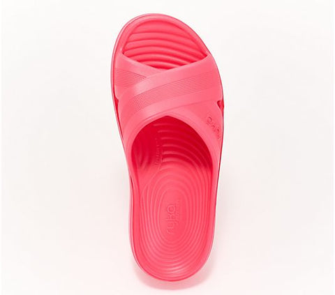 Ryka Women's Paradise Pink Cross-Band Recovery Slide Slippers | Ryka In Lebanon
