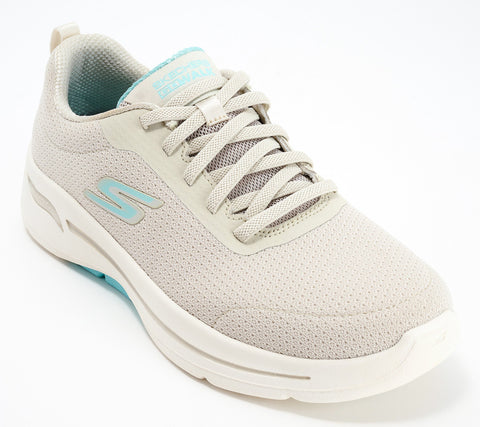 Skechers Women's Gray Go Walk Arch Fit Washable Bungee Elinda Sneakers |Skechers In Lebanon