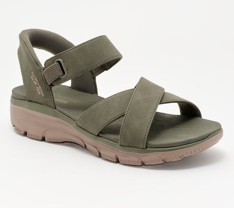 Skechers Women's Olive Slip-ins Easy Going Crossband Sandals | Skechers In Lebanon