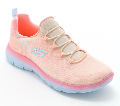 Skechers Women's Coral Morning Glow Summits Monomesh Bungee Sneakers | Skechers In Lebanon