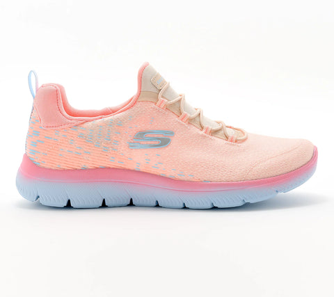 Skechers Women's Coral Morning Glow Summits Monomesh Bungee Sneakers | Skechers In Lebanon
