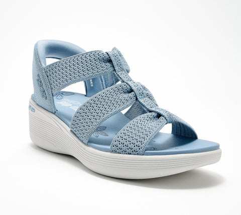 Skechers Women's Blue Slip-ins Cali Pier Lite Wedge Sandals | Skechers In Lebanon