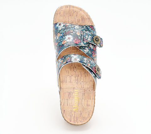Alegria Women's Boho Bloom Leather Adjustable Slide Sandals | Alegria In Lebanon