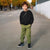 Sinsay Boy's Olive Green Casual Button Closure Detailed Trousers
