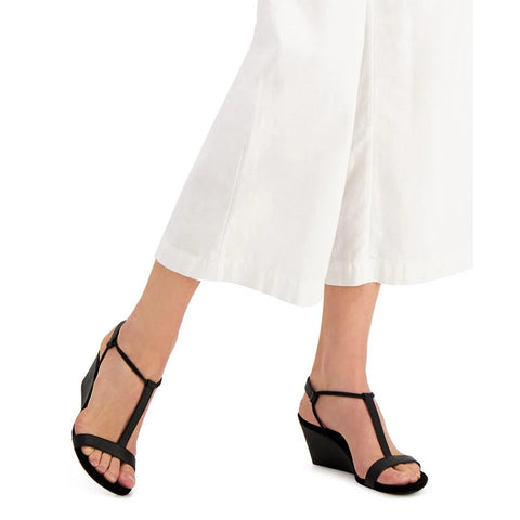 Style & Co Women's Black Mulan Wedge Sandals | Style & Co In Lebanon