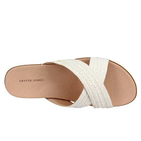 Draper James Women's Off White Alex Raffia Cross Strap Slippers | Draper James In Lebanon