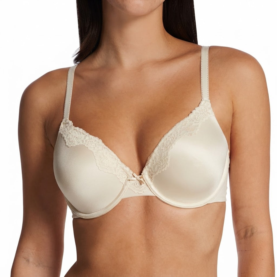Maidenform Women's Off-White Satin & Lace Underwire Bra