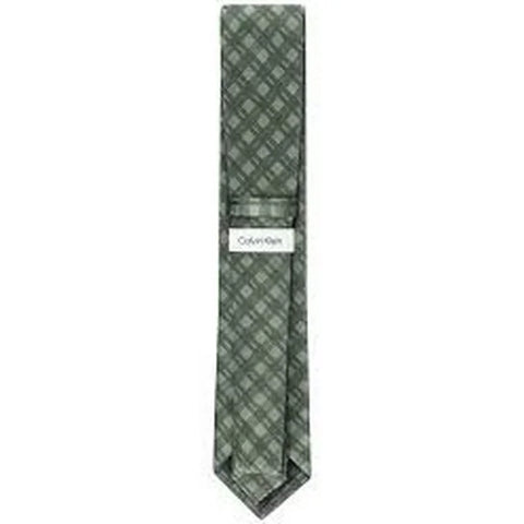 Calvin Klein Men's Olive Green Double-Rail Grid Tie | Calvin Klein In Lebanon