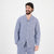 Club Room Men's Blue and White Gingham Check Long-Sleeve Button-Down Pajama Top