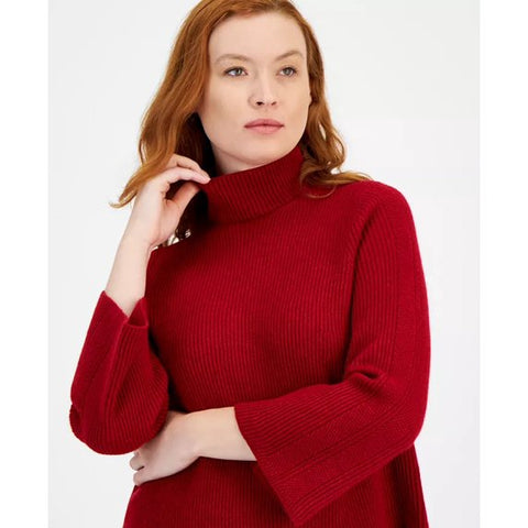 Anne Klein Women's Red Bell-Sleeve Pullover Sweater | Anne Klein In Lebanon