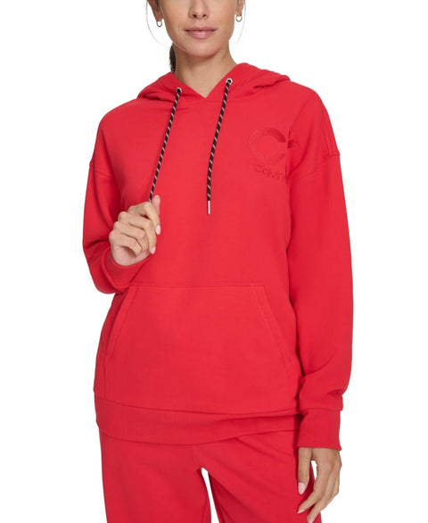 Calvin Klein Women's Red Fleece Lined Logo Pullover Hoodie | Calvin Klein In Lebanon