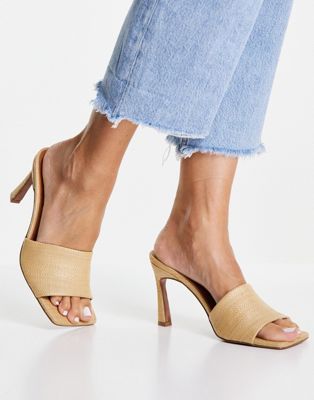 ASOS Design Women's Beige  Heel Slipper 101233531 AMS122 shoes10