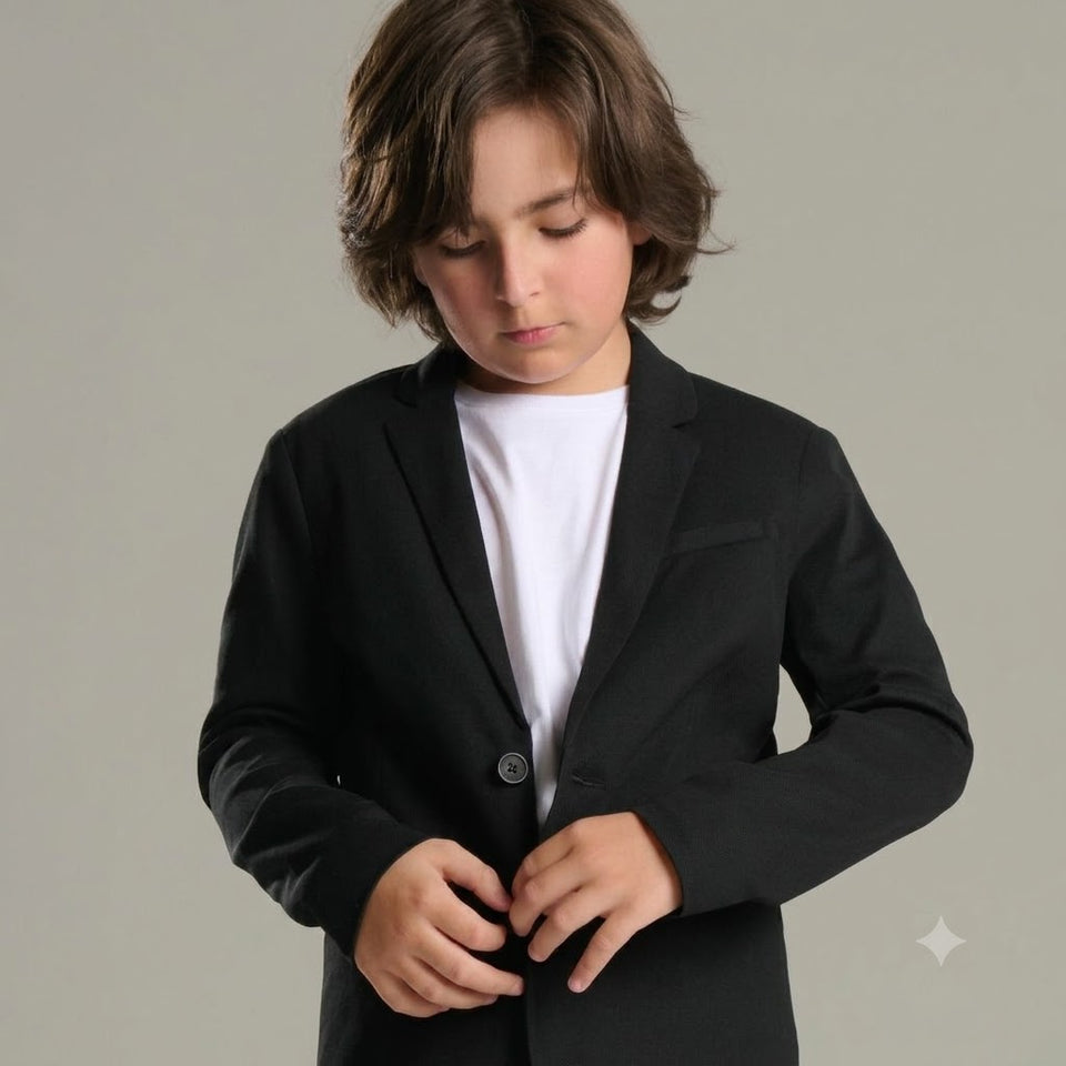 Sinsay Boy's Black Breasted Blazer