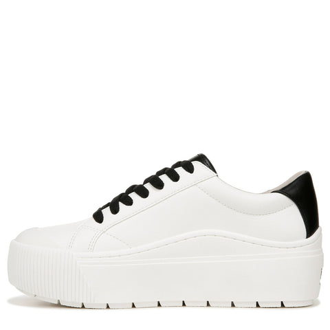 Dr. Scholl's Women's White & Black Time Off Max Platform Sneakers | Dr. Scholl's In Lebanon