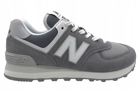 Gray New Balance sneaker on a white background