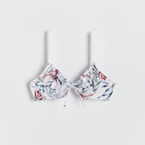 Reserved Women's White Floral Printed Bra | Reserved In Lebanon