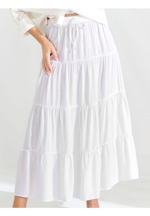 Sinsay Women's White Maxi Flared Skirt   | Sinsay in Lebanon
