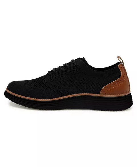 Akademiks Men's Black Olney Wingtip Knit Oxford Sneaker |Akademiks In Lebanon