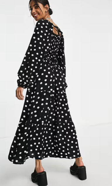 Topshop Women's Black Petite Midi Dress ANF3036