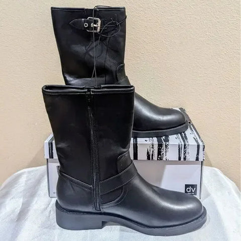 DV by Dolce Vita Ladies' Black Moto Biker Boots