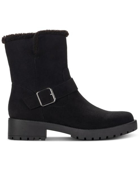 Style & Co Women's Fleurr Belt Lug Booties, Created for Macy's - Black Mc