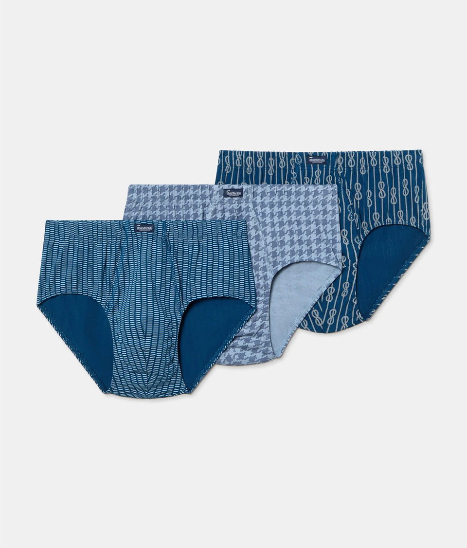 Abanderado Men's Multicolor Essentials Printed Briefs With Slit 3-Pack | Abanderado In Lebanon