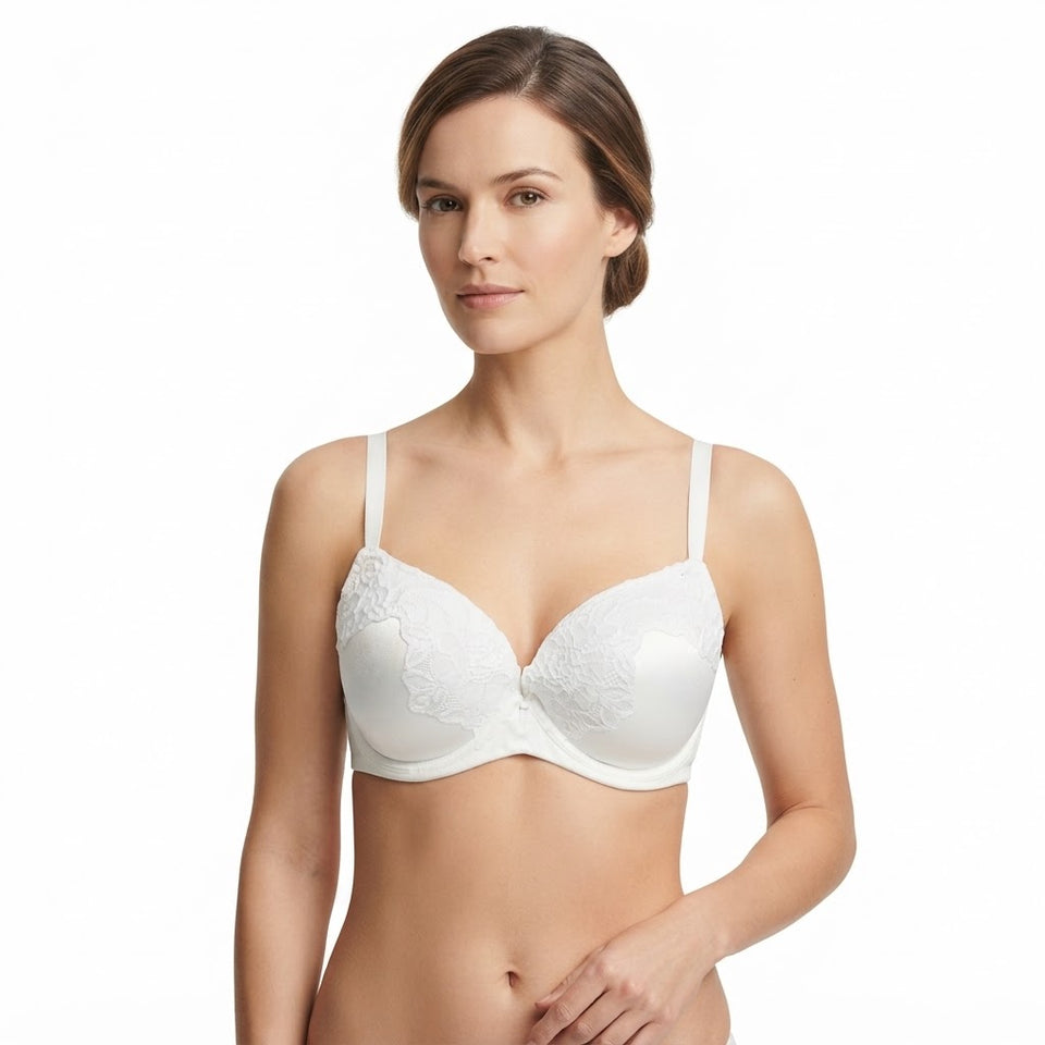 Maidenform Women's White Classic Lace Contour Bra