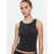 Planet Heart Women's Dark Gray Ribbed Tank Top