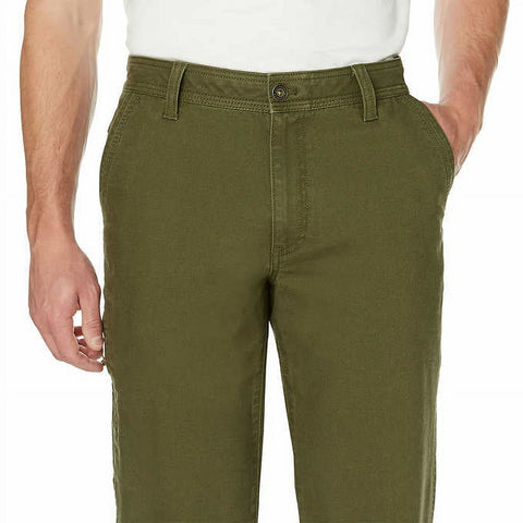 Legendary Outfitters Men's Olive Green Stretch Relaxed Fit Chino Pants | Legendary Outfitters In Lebanon