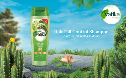 Vatika Naturals Hair Fall Control Shampoo with Cactus & Gergir  360ml