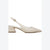 Franco Sarto Women's Bone  L-Racer Slingback Pumps Putty Heels