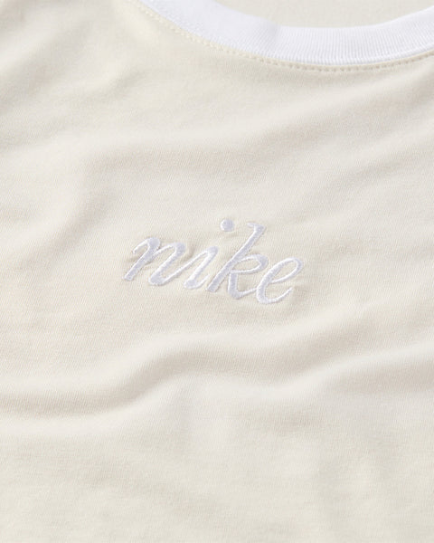 Nike Women's Beige Sportswear Chill Knit Slim Cropped T-Shirt | Nike In Lebanon