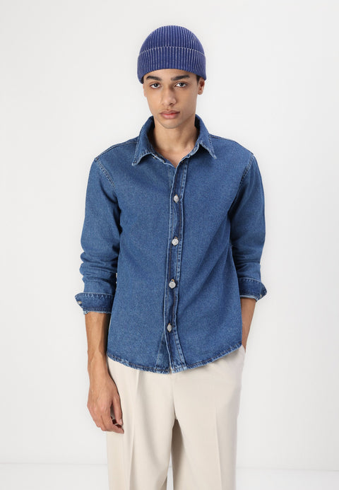 Only & Sons Men's Blue Regular Fit Denim Shirt |Only & Sons In Lebanon